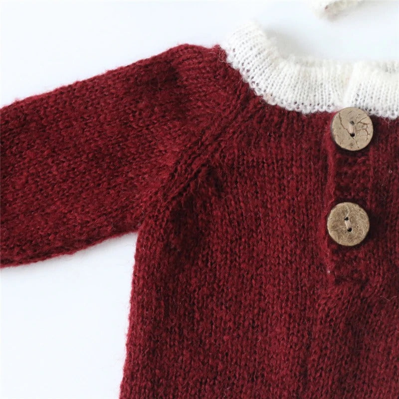 Premium Mohair Newborn Santa Jumpsuit