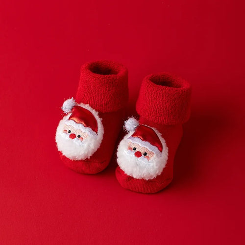 100% Cotton Newborn Christmas Socks